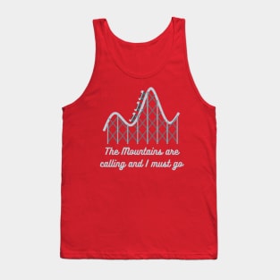 Lispe Amusement Park Rollercoaster The Mountains are Calling Funny Tank Top